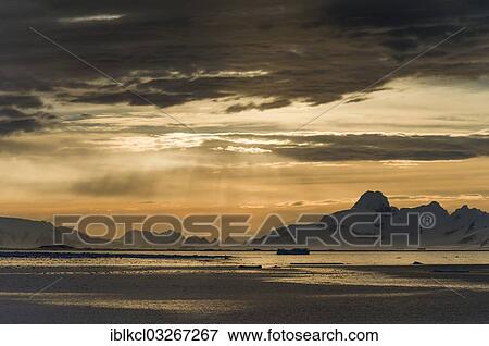 "Sunset mood over a fjord, Buttler Passage, Danco Coast, Antarctic Peninsula, Antarctica" View Large Photo Image Stock Photo - "Sunset mood over a fjord, Buttler Passage, Danco Coast, Antarctic Peninsula, Antarctica". Fotosearch
