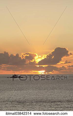 "Sunset off Pointe du Van, Cap Sizun peninsula, Departement Finistere, Brittany, France, Europe" View Large Photo Image Picture - "Sunset off Pointe du Van, Cap Sizun peninsula, Departement Finistere, Brittany, France, Europe". Fotosearch