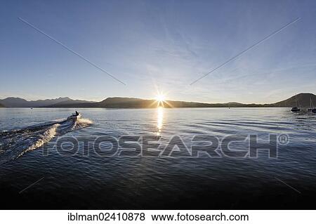 "Sunset on lake Attersee, Weyregg, Salzkammergut region, Upper Austria, Austria, Europe" View Large Photo Image Stock Photo - "Sunset on lake Attersee, Weyregg, Salzkammergut region, Upper Austria, Austria, Europe". Fotosearch