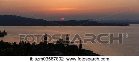 "Sunset on Lake Constance, Salenstein, canton of Thurgau, Switzerland, Europe" View Large Photo Image Stock Image - "Sunset on Lake Constance, Salenstein, canton of Thurgau, Switzerland, Europe". Fotosearch