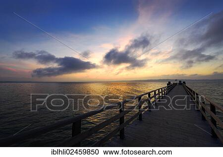 "Sunset on Lake Starnberg, jetty at Fischmeister inn, Ambach, Upper Bavaria, Bavaria, Germany, Europe" View Large Photo Image Stock Image - "Sunset on Lake Starnberg, jetty at Fischmeister inn, Ambach, Upper Bavaria, Bavaria, Germany, Europe". Fotosearch