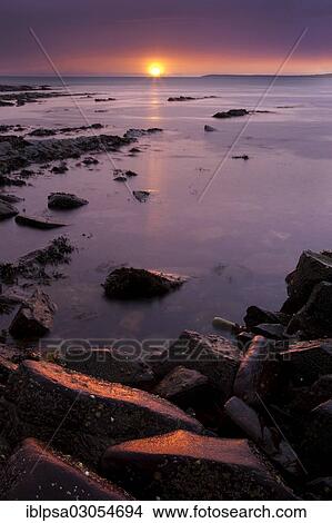 Picture - "Sunset on the coast, John o??Groats, Scotland, United Kingdom, Europe". Fotosearch