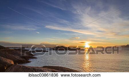 "Sunset on the coast, near Henningsvaer, Austvagoy or Austvagoya, Lofoten, Norway, Europe" View Large Photo Image Stock Photograph - "Sunset on the coast, near Henningsvaer, Austvagoy or Austvagoya, Lofoten, Norway, Europe". Fotosearch