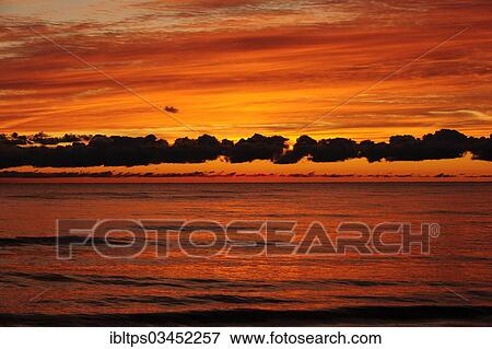 Stock Photo - "Sunset over Lake Huron, Ontario Province, Canada, North America". Fotosearch