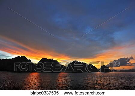"Sunset, Raja Ampat, West Papua, Indonesia, Asia" View Large Photo Image Stock Image - "Sunset, Raja Ampat, West Papua, Indonesia, Asia". Fotosearch