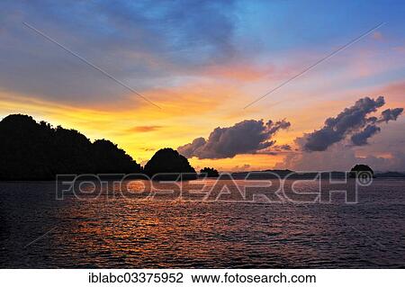 "Sunset, Raja Ampat, West Papua, Indonesia, Asia" View Large Photo Image Stock Image - "Sunset, Raja Ampat, West Papua, Indonesia, Asia". Fotosearch