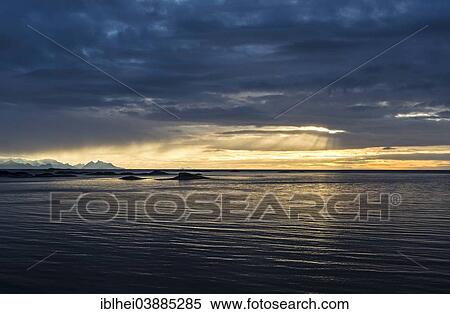Stock Photography - "Sunset, sea, Lofoten, Norway, Europe". Fotosearch