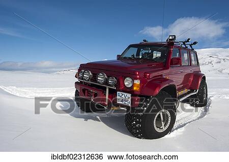 "Super Jeep in a winter landscape, Vatnajoekull Glacier, Icelandic Highlands, Iceland, Europe" View Large Photo Image Stock Photograph - "Super Jeep in a winter landscape, Vatnajoekull Glacier, Icelandic Highlands, Iceland, Europe". Fotosearch