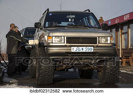 "Super Jeep, refueling station, Iceland, Europe" View Large Photo Image Stock Image - "Super Jeep, refueling station, Iceland, Europe". Fotosearch