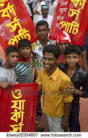 "Supporters of a Communist Party demonstrating against the ruling party Awami League, Dhaka, Bangladesh, South Asia, Asia" View Large Photo Image Stock Photo - "Supporters of a Communist Party demonstrating against the ruling party Awami League, Dhaka, Bangladesh, South Asia, Asia". Fotosearch