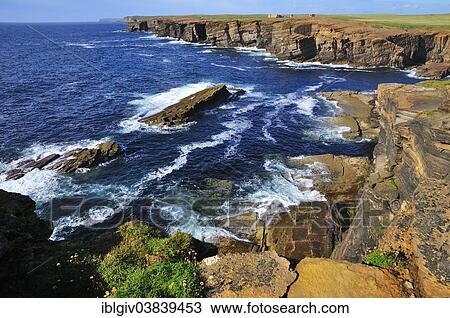 "Surf at the cliffs, Yesnaby, Mainland, Orkney, Scotland, United Kingdom, Europe" View Large Photo Image Stock Image - "Surf at the cliffs, Yesnaby, Mainland, Orkney, Scotland, United Kingdom, Europe". Fotosearch