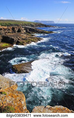 "Surf at the cliffs, Yesnaby, Mainland, Orkney, Scotland, United Kingdom, Europe" View Large Photo Image Stock Image - "Surf at the cliffs, Yesnaby, Mainland, Orkney, Scotland, United Kingdom, Europe". Fotosearch