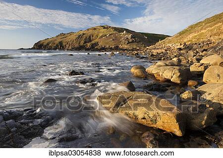 Stock Photo - "Surf at the coast, Cornwall, England, United Kingdom, Europe". Fotosearch