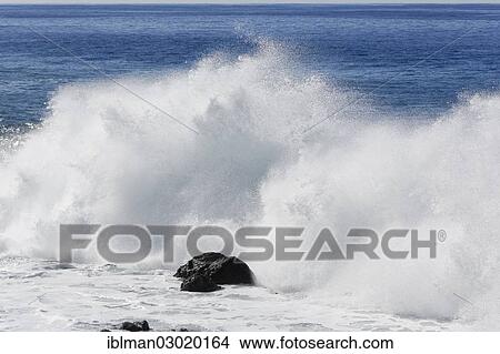 Picture - "Surf, La Puntilla, Valle Gran Rey, La Gomera, Canary Islands, Spain, Europe". Fotosearch