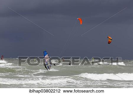 "Surfers on the Baltic Sea off Ahrenshoop, Mecklenburg-Vorpommern, Germany, Europe" View Large Photo Image Stock Image - "Surfers on the Baltic Sea off Ahrenshoop, Mecklenburg-Vorpommern, Germany, Europe". Fotosearch