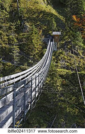 "Suspension bridge across the Salza river, Wasserlochklamm gorge, Palfau, Liezen, Upper Styria, Styria, Austria, Europe" View Large Photo Image Stock Photo - "Suspension bridge across the Salza river, Wasserlochklamm gorge, Palfau, Liezen, Upper Styria, Styria, Austria, Europe". Fotosearch