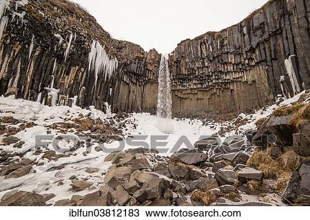 "Svartifoss waterfall, Skaftafell National Park, Eastern Region, Iceland, Europe" View Large Photo Image Stock Image - "Svartifoss waterfall, Skaftafell National Park, Eastern Region, Iceland, Europe". Fotosearch
