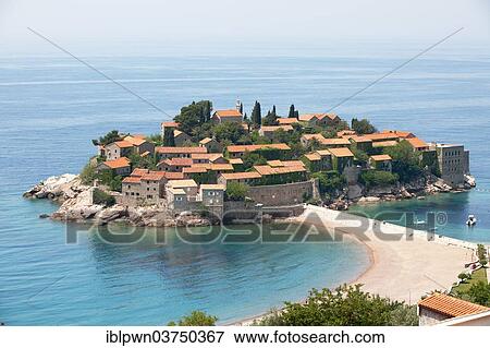 "Sveti Stefan Island, Monte, Europe" View Large Photo Image Stock Photo - "Sveti Stefan Island, Monte, Europe". Fotosearch