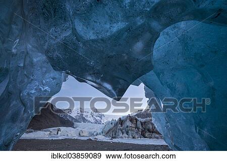 "Svinafellsjokull, view from an ice cave, Vatnajokull, Iceland, Europe" View Large Photo Image Stock Photo - "Svinafellsjokull, view from an ice cave, Vatnajokull, Iceland, Europe". Fotosearch