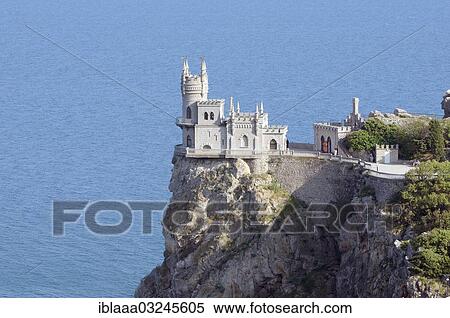 "Swallow's Nest castle on Cape of Ai-Todor, near Yalta, Crimea, Ukraine, Europe" View Large Photo Image Stock Photography - "Swallow's Nest castle on Cape of Ai-Todor, near Yalta, Crimea, Ukraine, Europe". Fotosearch