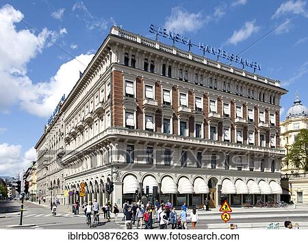 Stock Image - "Swedish Trade Bank, Svenska Handelsbanken, head office, commercial building, Stockholm, Stockholms lan or Stockholm County, Sweden, Europe". Fotosearch