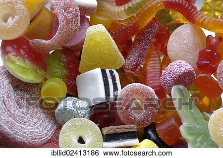 Sweets, fruit gums View Large Photo Image Stock Photograph - Sweets, fruit gums. Fotosearch