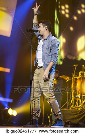 Stock Photo - "Swiss soul singer Jan Dettwyler, alias Seven, performing live at Energy Stars For Free in Hallenstadion, Zurich, Switzerland, Europe". Fotosearch