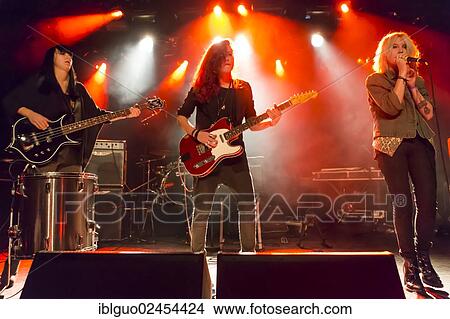 "Swiss women's rock band Velvet Two Stripes performing live in the Schueuer concert hall, Luzern, Switzerland, Europe" View Large Photo Image Picture - "Swiss women's rock band Velvet Two Stripes performing live in the Schueuer concert hall, Luzern, Switzerland, Europe". Fotosearch
