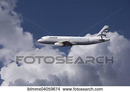 SX-DGD Aegean Airlines Airbus A320-232 in flight View Large Photo Image Picture - SX-DGD Aegean Airlines Airbus A320-232 in flight. Fotosearch