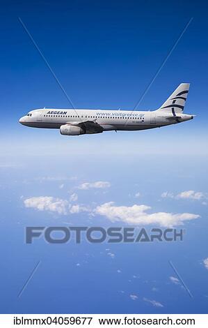 SX-DGD Aegean Airlines Airbus A320-232 in flight over the Mediterranean Sea View Large Photo Image Stock Photo - SX-DGD Aegean Airlines Airbus A320-232 in flight over the Mediterranean Sea. Fotosearch