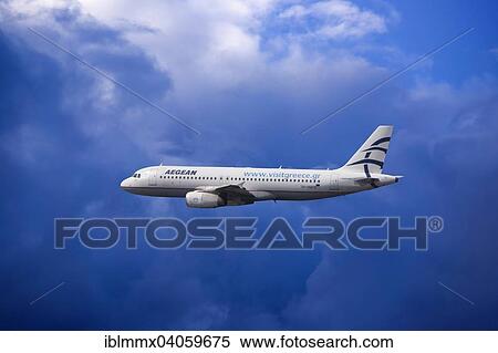 SX-DGD Aegean Airlines Airbus A320-232 in flight View Large Photo Image Stock Photography - SX-DGD Aegean Airlines Airbus A320-232 in flight. Fotosearch