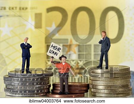 "Symbolic image for capital, two managers and a union worker on coins in front of 200 euro bill" View Large Photo Image Picture - "Symbolic image for capital, two managers and a union worker on coins in front of 200 euro bill". Fotosearch