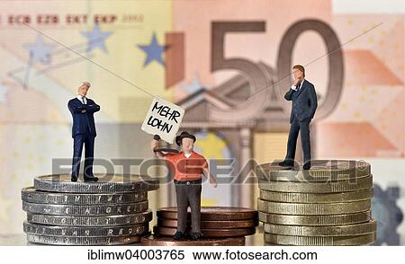 "Symbolic image for capital, two managers and a union worker on coins in front of 50 euro banknote" View Large Photo Image Stock Photography - "Symbolic image for capital, two managers and a union worker on coins in front of 50 euro banknote". Fotosearch