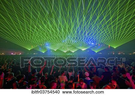 Stock Image - "Syndicate 2013, techno event, Dortmund, North Rhine-Westphalia, Germany, Europe". Fotosearch
