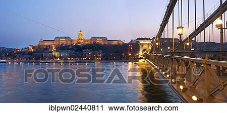 "Szechenyi lanchid, Chain Bridge over the Danube, at sunset, Budapest, Hungary, Europe" View Large Photo Image Stock Image - "Szechenyi lanchid, Chain Bridge over the Danube, at sunset, Budapest, Hungary, Europe". Fotosearch