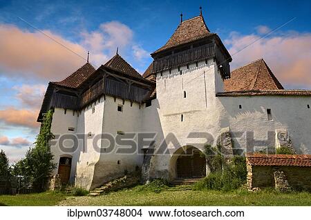 Picture - "Szekely medieval fortified church of Viscri, BraÈ™ov County, Transylvania, Romania, Europe". Fotosearch