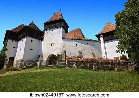 Stock Photo - "Szekly, medieval fortified church of Viscri, UNESCO World Heritage Site, Bunesti, Brasov, Transylvania, Romania, Europe". Fotosearch