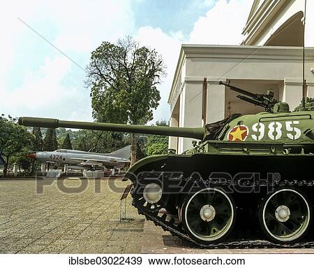 Stock Photo - "T-54A tank and MiG 21 in front of the Army Museum, Museum of Military History, Hanoi, Provinz Ha Noi, Vietnam, Asia". Fotosearch