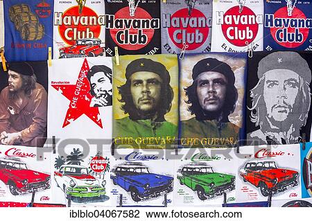 "T-shirts with different imprints, Havana Club, Ernesto Che Guevara, vintage car, Havana, Cuba, North America" View Large Photo Image Stock Image - "T-shirts with different imprints, Havana Club, Ernesto Che Guevara, vintage car, Havana, Cuba, North America". Fotosearch