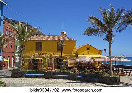 Stock Image - "Taberna del Puerto, Puerto de Tazacorte, La Palma, Canary Islands, Spain, Europe". Fotosearch