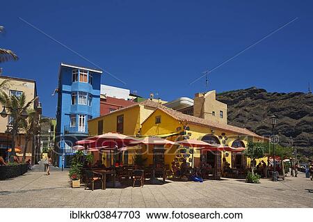 Stock Image - "Taberna del Puerto, Puerto de Tazacorte, La Palma, Canary Islands, Spain, Europe". Fotosearch