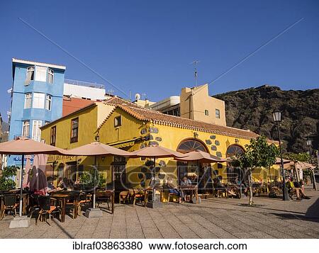 "Taberna del Puerto"""" restaurant, Puerto de Tazacorte, La Palma, Canary Islands, Spain, Europe" View Large Photo Image Stock Image - "Taberna del Puerto"""" restaurant, Puerto de Tazacorte, La Palma, Canary Islands, Spain, Europe". Fotosearch