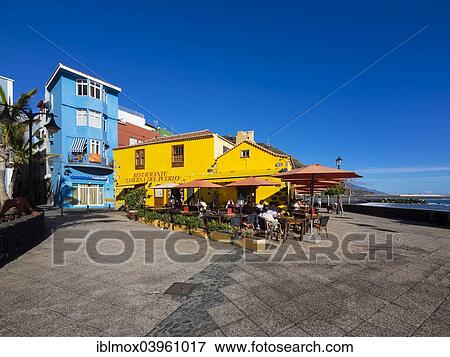 "Taberna del Puerto"""" restaurant, Puerto de Tazacorte, La Palma, Canary Islands, Spain, Europe" View Large Photo Image Stock Photo - "Taberna del Puerto"""" restaurant, Puerto de Tazacorte, La Palma, Canary Islands, Spain, Europe". Fotosearch
