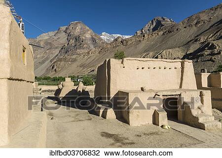 Stock Image - "Tabo Monastery or Tabo Chos-Khor Monastery, a Tibetan Buddhist monastery, Spiti valley, Tago village, Himachal Pradesh, India, Asia". Fotosearch