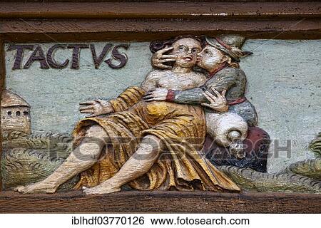"Tactus, Latin for the sense of touch, wood carving, Alte Lateinschule Alfeld building, Alfeld, Lower Saxony, Germany, Europe" View Large Photo Image Stock Photograph - "Tactus, Latin for the sense of touch, wood carving, Alte Lateinschule Alfeld building, Alfeld, Lower Saxony, Germany, Europe". Fotosearch