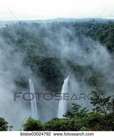 Stock Image - "Tad Fane waterfall, Bolaven Plateau, Pakse, Laos, Asia". Fotosearch