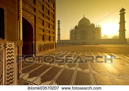 "Taj Mahal, mausoleum, UNESCO World Heritage Site, at sunrise, Agra, Uttar Pradesh, India, Asia" View Large Photo Image Stock Photo - "Taj Mahal, mausoleum, UNESCO World Heritage Site, at sunrise, Agra, Uttar Pradesh, India, Asia". Fotosearch
