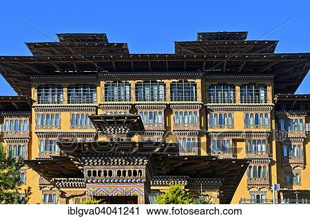 "Taj Tashi Hotel, exterior view, Thimphu, Bhutan, Asia" View Large Photo Image Stock Image - "Taj Tashi Hotel, exterior view, Thimphu, Bhutan, Asia". Fotosearch