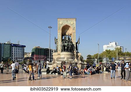 "Taksim Square or Taksim Meydani, Mustafa Kemal Atatuerk with comrades, Monument of the Republic by Pietro Canonica, Beyoglu, Istanbul, European side, Istanbul Province, Turkey, European side, Europe" View Large Photo Image Stock Photo - "Taksim Square or Taksim Meydani, Mustafa Kemal Atatuerk with comrades, Monument of the Republic by Pietro Canonica, Beyoglu, Istanbul, European side, Istanbul Province, Turkey, European side, Europe". Fotosearch