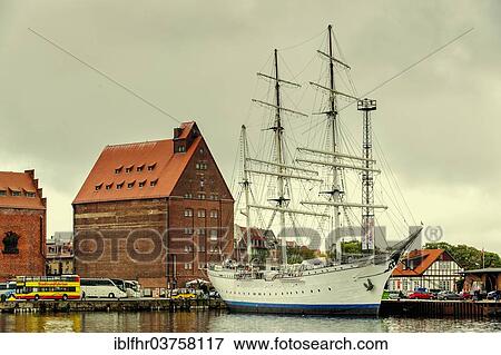 "Tall ship Gorch Fock I at Stralsund harbour, Stralsund, Mecklenburg-Western Pomerania, Germany, Europe" View Large Photo Image Stock Photo - "Tall ship Gorch Fock I at Stralsund harbour, Stralsund, Mecklenburg-Western Pomerania, Germany, Europe". Fotosearch